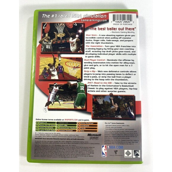 NBA 2K6 Microsoft Xbox 2005 2K Sports Complete with Manual Tested - Picture 2 of 9